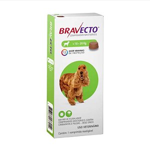 Antipulgas e Carrapatos Bravecto para Cães de 10 a 20 kg