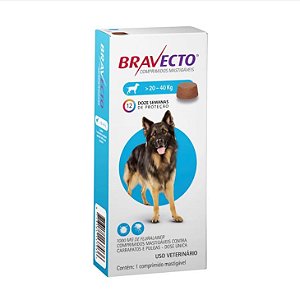 Antipulgas e Carrapatos Bravecto para Cães de 20 a 40 Kg