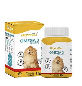 Suplemento Organnact Ômega 3 Dog 30 Cápsulas 500mg