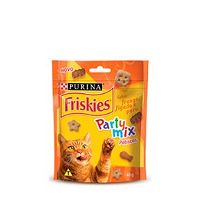 Petisco Friskies Sabor Frango,Fígado e Peru Purina 40g