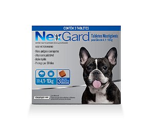 Nexgard Cães De 10,1 A 25kg 3 Tablet Antipulgas Carrapatos