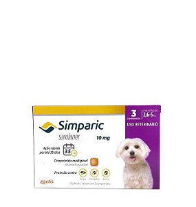 Antipulgas e Carrapatos Simparic para Cães de 2,5 a 5kg - 3 Comprimidos