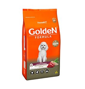 Ração Golden Fórmula Cães Adultos de Porte Pequeno Sabor Carne e Arroz 3kg