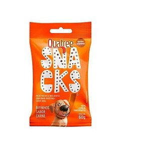 Petisco Quatree  Snacks Sabor Carne 60g