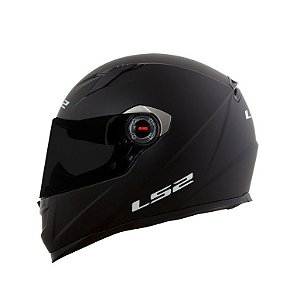 CAPACETE FF358 CLASSIC MONOCOLOR PRETO FOSCO LS2