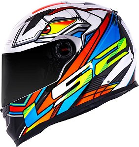 CAPACETE FF358 CLASSIC XDRON NEON LARANJA LS2