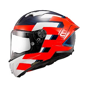 CAPACETE FF805 THUNDER CARBON ALIANCE VERMELHO/AZUL/BRANCO LS2