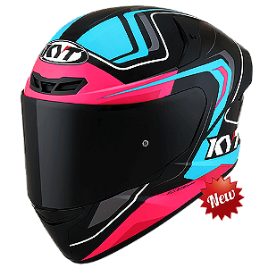 CAPACETE TT-COURSE OVERTECH PRETO/ROSA KYT
