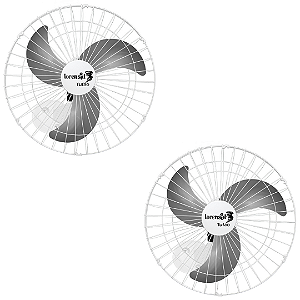 Ventiladores de Parede Loren-Sid Tufão 60 M1 Branco Bivolt ( 02 Unidades ) Ref-2557