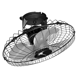 Ventilador de Teto Turbo 50 Orbital M1 Loren-Sid Preto Grade de Aço Bivolt Ref-1136