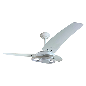 Ventilador de Teto Loren-Sid Diplo Village Branco CV 127V com Pás de Madeira MDF Brancas ref-10935