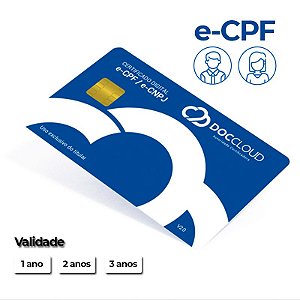 e-CPF, e-Jurídico, e-Médico (Cartão Inteligente)