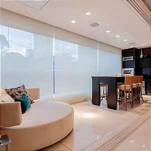 Cortina Gaze de Linho com Forro Blackout Tecido 80% Vedação 3,00X2,50