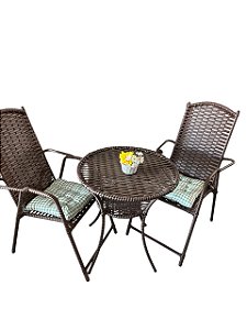 Conjunto 3 Peças 2 Cadeiras e 1 Mesa Alta