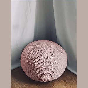 Puff em Crochê Rosa