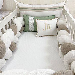 Kit Berço Inicial Nome com Trança 5 Peças