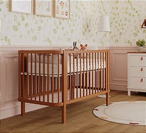 Berço Madeira Nogueira 2 em 1