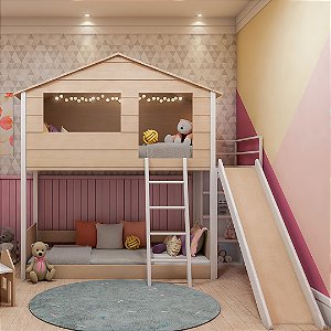 Beliche com Casinha Escorrega em Carvalho