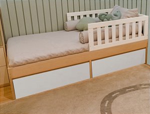 Cama com Gavetas e Lateral 4 Cores Disponíveis