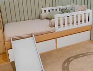 Cama com Gavetas Escorrega e Lateral 5 Cores Disponíveis