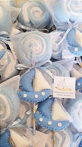 Lembrancinha Pirulito de Toalha com Barquinho