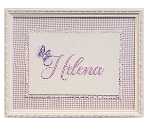 Porta Maternidade Nome Helena Coleção Lavanda
