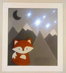 Quadro Raposa com Led