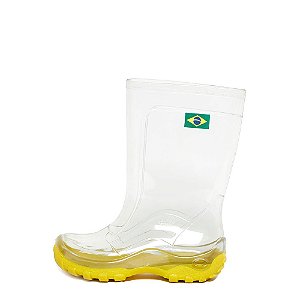 Galocha Bota Infantil Brasil Cristal Amarelo INF011
