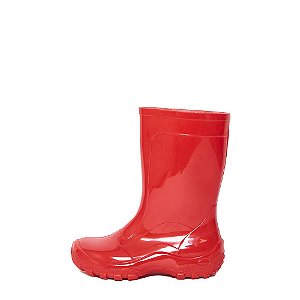 Galocha Bota Infantil Impermeável INF014 Vermelho Nieve