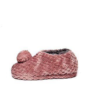 Pantufa Feminina Rosa/Cinza 191037