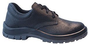 Sapato Seg. de Amarrar-Couro Preto-Bico PVC-Kadesh-Ref.FX45203PVC- CA 16256