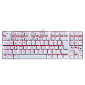 Teclado Mecânico Gamer Redragon Kumara Single Color, Switch Outemu Vermelho , ABNT2, Branco - K552W-2 (PT-RED)