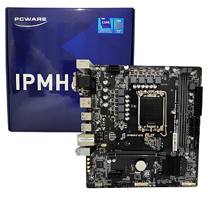 PLACA MAE H610M PCWARE IPMH610G - INTEL 1700 - DDR4 - MATX - M.2 - VGA/HDMI/DVI/DISPLAYPORT