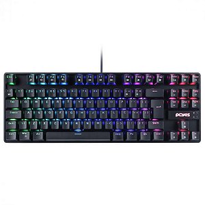 TECLADO GAMER MECANICO TKL NERON - SWITCH OUTEMU BROWN HOTSWAP - LED RGB - PCYES - PNOHBWRGB