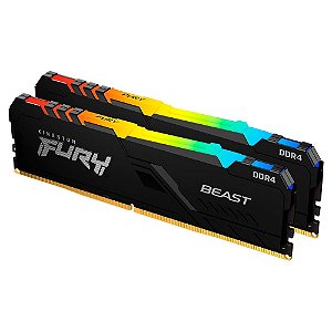 DUPLICADO - Memória Kingston Fury Beast RGB 32gb (2x16GB) DDR4, 3200MHz, CL16 - KF432C16BBA/16
