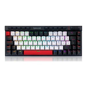 Teclado Mecânico Gamer Redragon Magic Wand, RGB, Switch Brown, ABNT2, Branco Preto e Vermelho, K635WBR-RGB (PT-BROWN)