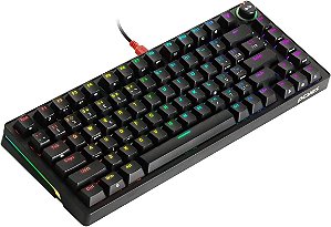 TECLADO GAMER MECANICO 75% PCYES RASEC - GASKET MOUNT PCYES - GATERON BROWN - LED RGB - TWGBRRGB