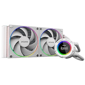 WATER COOLER PCYES VISION 240MM WHITE GHOST - TELA LCD 2,1 - VS240WG
