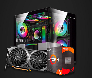 PC Gamer Ryzen 5 4500, RTX 3050 6gb, 16gb, ssd 500gb