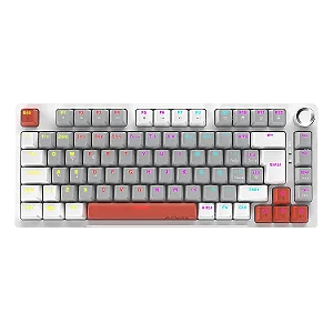 TECLADO MECANICO 75% PCYES ARKEUM - WHITE GHOST - SWITCH RED - AKWG75RBR