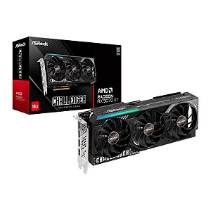 Placa de Video ASRock AMD Radeon RX 9070 XT Challenger, 16GB, GDDR6, FSR, Ray Tracing, 90-GA61ZZ-00UANF