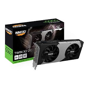Placa de Video INNO3D GeForce RTX 5060 Ti Twin X2, 8GB, GDDR7, 128-bit, N506T2-08D7-193075N