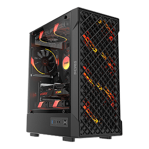 GABINETE GAMER PCYES VELYR BLACK VULCAN - GVLYBV