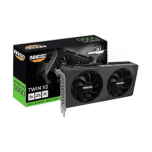 Placa de Vídeo Inno3D RTX 5050 8GB TWIN X2 Nvidia GeForce, 8GB, GDDR6, 128bits, DLSS 4, Ray Tracing - N50502-08D6-174071