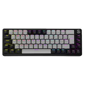 TECLADO MECANICO 65% PCYES MECKA BLACK VULCAN - SWITCH RED - LED RAINBOW - TPMKBVRD