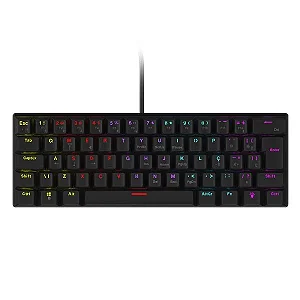 TECLADO MECANICO 60% VINIK ANIHI BLACK - SWITCH RED - LED RAINBOW - ANIHIBKRD