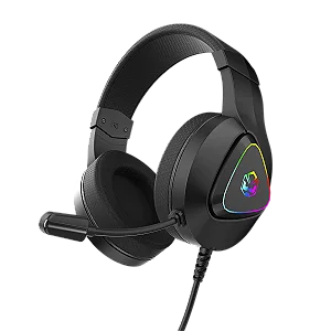 HEADSET GAMER PCYES DEFFY BLACK VULCAN, USB, DRIVER 50MM, RGB, MICROFONE OMNIDIRECIONAL - HGDF50BV