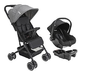 Carrinho Mascote com Bebê Conforto Colinho e Base Veicular