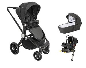 Carrinho Sunny com Bebê Conforto Casulo Click e Base Isofix