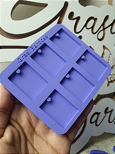 QUADRADO 2,5/  3,5CM COM FURO